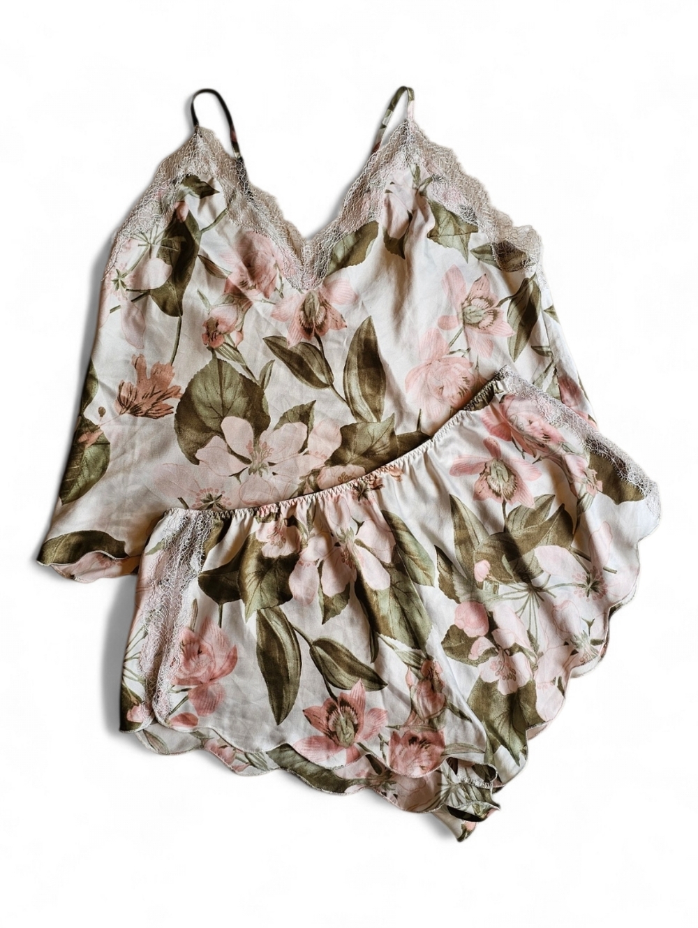 Victorias Secret Here Comes the Bride Floral Lace Lingerie Set L Bridal Coquette